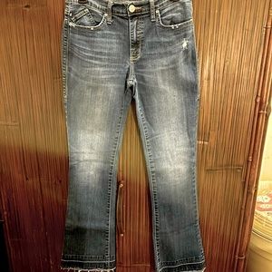 Rock&Republic Womens sandblast wash bootcut jeans with rip on pocket size 10